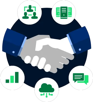 Optimize It With Solutions U0026 Partnership Involta Apoyo Al Comercio Exterior Png Handshake Vector Icon