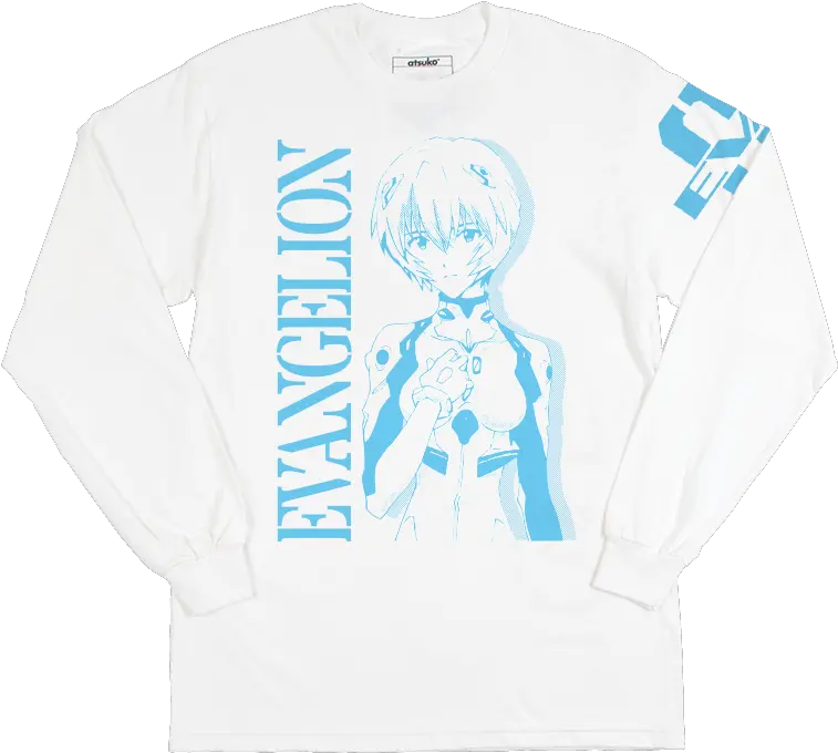 Neon Genesis Evangelion Rei Long Sleeve T Shirt Banca Pueyo Png Evangelion Png