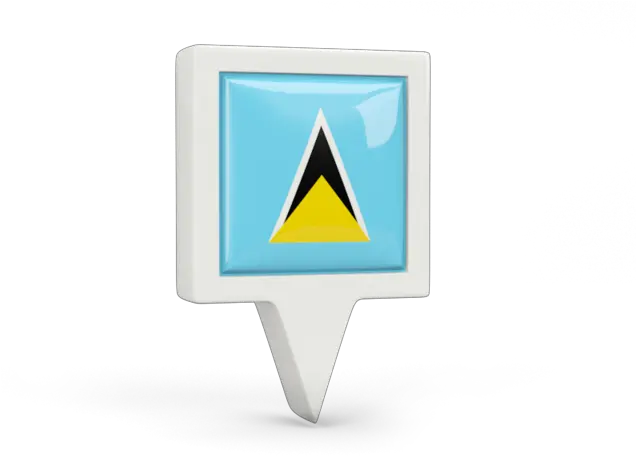 Square Pin Icon Illustration Of Flag Saint Lucia Language Png Pin Icon Vector