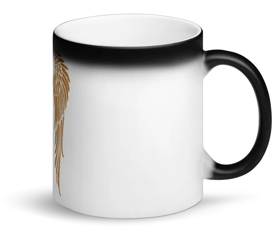 Golden Angel Wings Matte Black Magic Mug League Of Legends Mugs Png Angel Wings Transparent