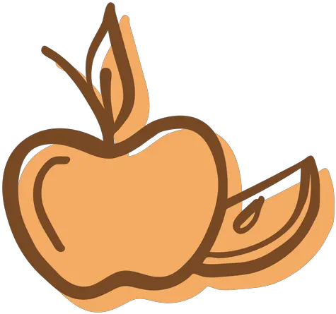 Hand Drawn Stroke Apple Slice Rebanada De Manzana Png Apple Slice Png