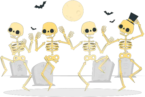 Dancing Skeletons Illustrations Rafiki Style Fiction Png Dancing Skeleton Png