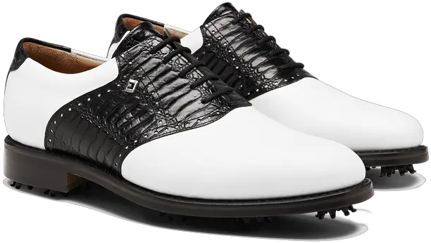 Footjoy Classic White Golf Shoes Off Lace Up Png Footjoy Icon White Saddle