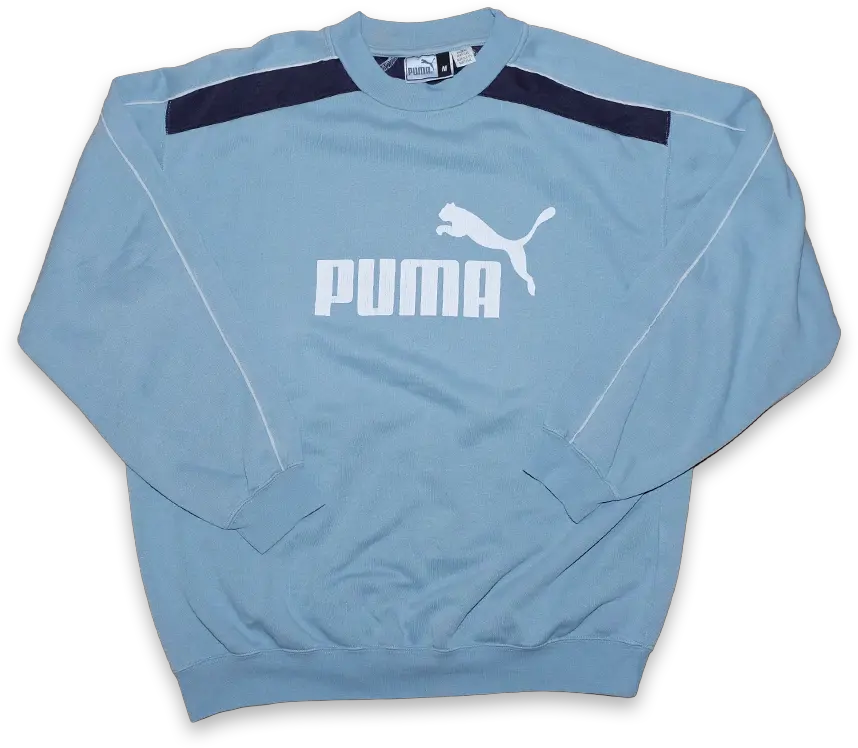 Download Hd Vintage Puma Logo Print Crewneck Sweatshirt Puma Png Puma Logo Png