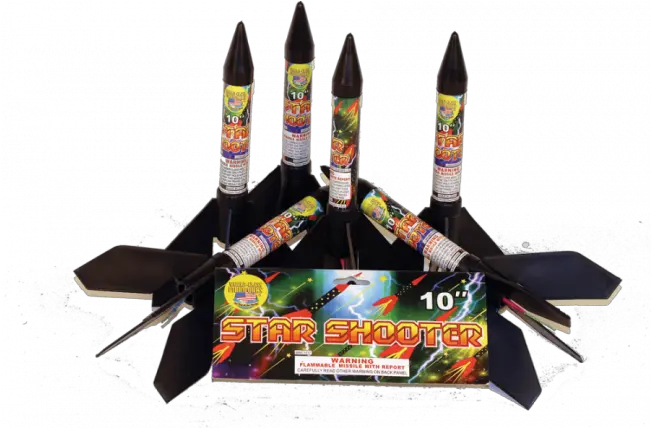 Star Shooter Missile 10 Jakeu0027s Fireworks 10 Star Shooter Firework Png Missile Transparent