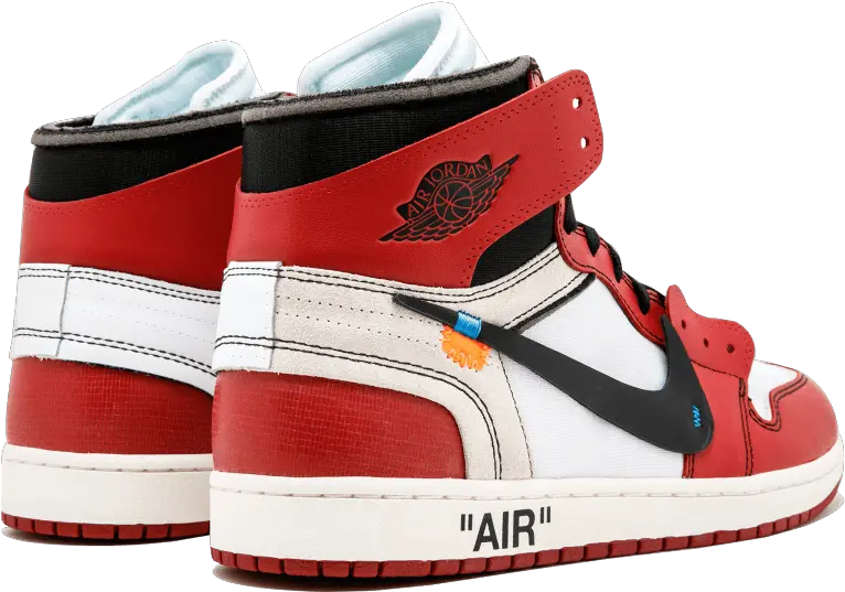 Download Off White X Air Jordan Nike Off White Jordan 1 Jordan 1 Off White Heel Png Jordan Transparent