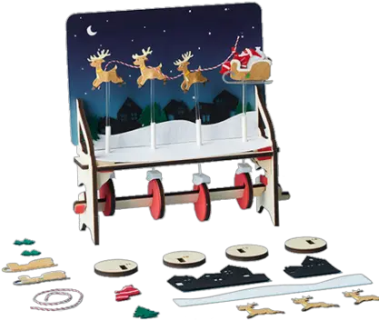 Kiwico Hand Cranked Holiday Engineering Project Outdoor Furniture Png Santa Sleigh Png