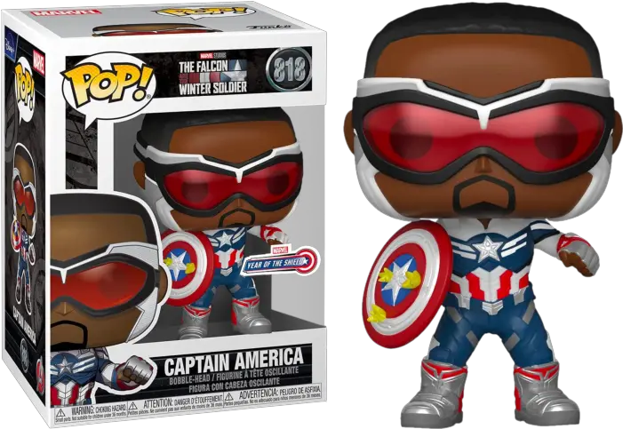 Funko Pop The Falcon And Winter Soldier Captain America Year Of The Shield 818 Falcon And The Winter Soldier Funko John Walker Png Bucky Barnes Icon