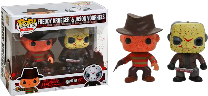 Funko Pop Freddy Vs Jason Freddy U0026 Jason Battledamaged 2pack Freddy Krueger Y Jason Funko Png Freddy Krueger Icon