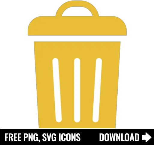 Free Trash Can Icon Symbol Png Svg Download Lid Phone Icon In Yellow Color