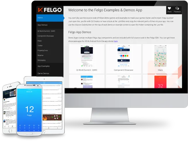 Felgo Apps Examples And Demos Documentation Technology Applications Png App Icon Examples