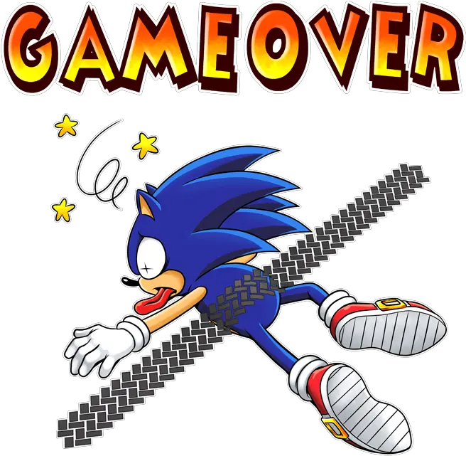 Parody Of Sonic The Hedgehog Sonic Sticker Game Over Png Classic Sonic Icon