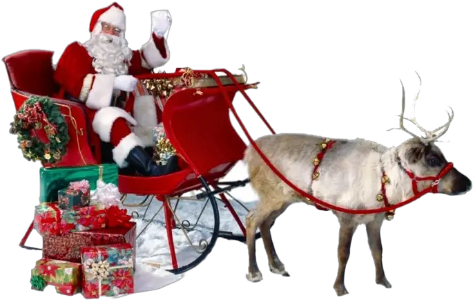 Santa Claus Sleigh Png Image All Santa In Sleigh Movie Santa Sleigh Png