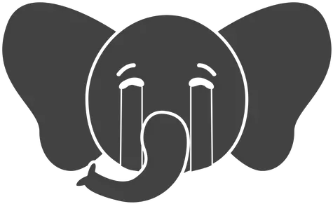 Elephant Sad Head Muzzle Flat Desenho De Cabeça De Elefante Png Sad Logo