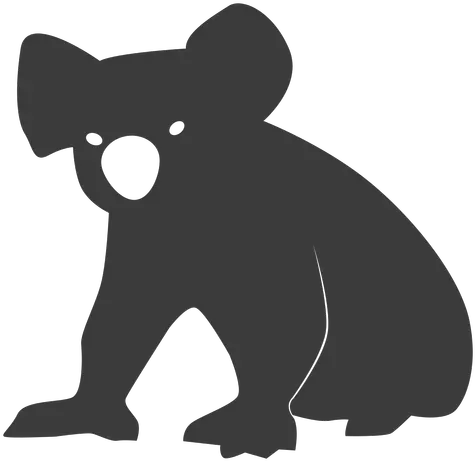 Koala Leg Ear Nose Silhouette Animal Coala Silhuetta Png Nose Transparent Background