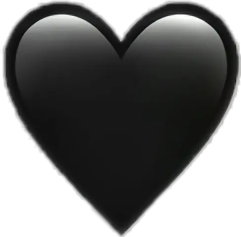 Heart Emoji Iphone Emojiip Black Black Love Emoji Png Heart Sticker Png