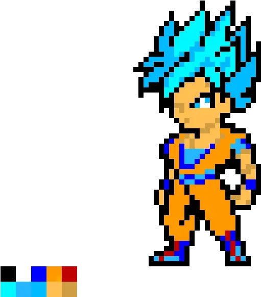 Super Saiyan God Goku Pixel Art Maker Pixel Art Goku Super Saiyan Blue Png Super Saiyan Goku Png