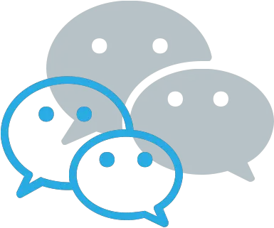 Logo Media Social Wechat Icon Wechat Logo Blue Png Wechat Logo Png