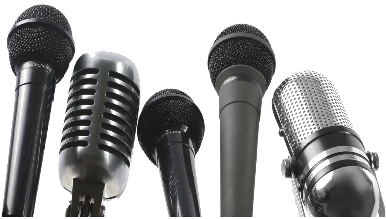 Golden Microphone Png