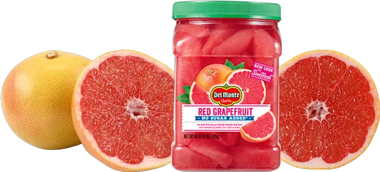 Sunfresh Red Grapefruit No Sugar Added 64oz Del Monte Del Monte Fruit Naturals Light Syrup Oz Png Grapefruit Png