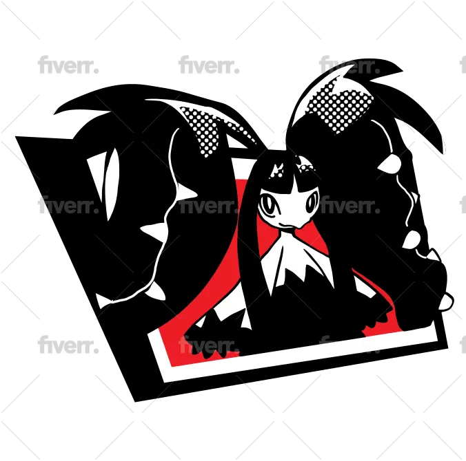 Draw You Or A Character In Persona 5 Chat Style Supernatural Creature Png Persona 5 Logo