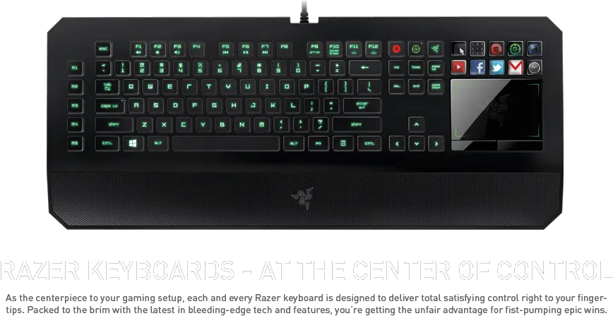 Razer Gaming Keyboards Keypads Razer Deathstalker Png Razer Keyboard Png