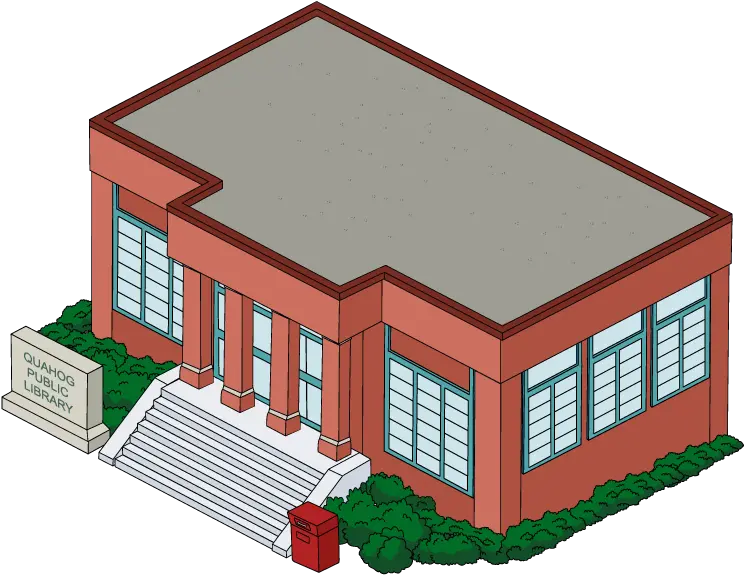 Download Hd Building Quahog Public Library Family Guy Family Guy Brick Building Png Family Guy Icon