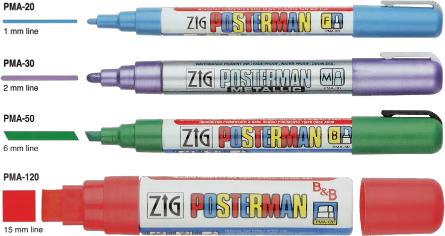 Markers Clipart Sharpie Marker Zig Posterman Png Sharpie Png