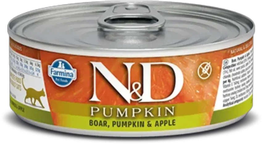 Nu0026d Pumpkin Cat Canned Food Boar Apple 28oz Farmina Pumpkin Food Png Cat Paws Png