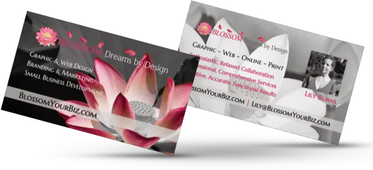 Blossom Business Cards Dreams By Design Graphic Design Png Business Cards Png