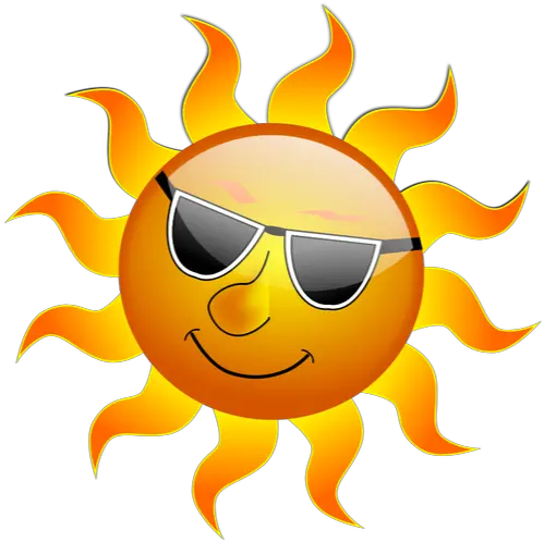 Summer Smile Sun Vector Drawing Public Domain Vectors Summer Cartoon Png Vector Smile Icon