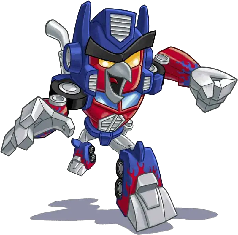 Optimus Prime Red Running Transpa Png Angry Birds Transformers Red Running Emoji Png