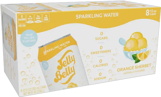 Jelly Belly Orange Sherbet Sparkling Cardboard Packaging Png Jelly Belly Logo