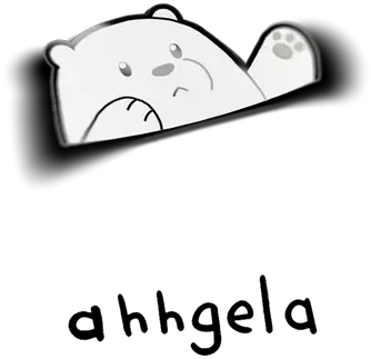 Tobi Smush Peeking Sticker U2013 Ahhgela Language Png Ice Bear Icon