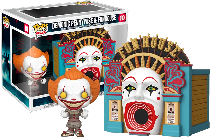 It Demonic Pennywise With Funhouse Pop Funko Town 2 Png Transparent