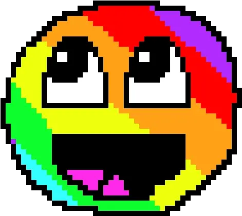 Rainbow Epic Face 2 Pixel Art Maker Cat Pixel Art Png Epic Face Transparent