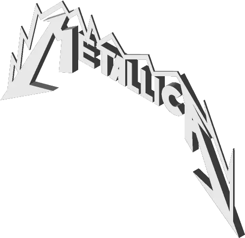 Metallica 3d Cad Model Library Grabcad Horizontal Png Metallica Logo Font