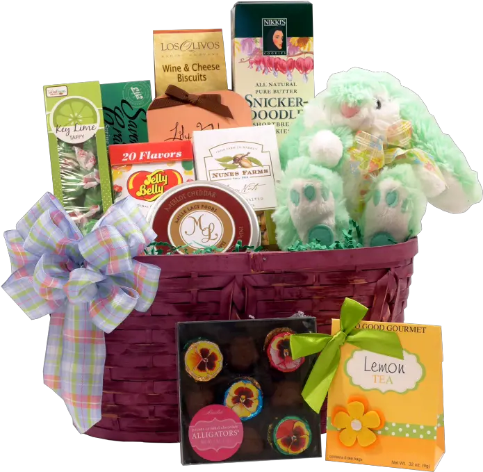 Easter Gift Guide Baskets And Gifts For Spring Spring Gift Baskets Transparent Png Easter Basket Transparent