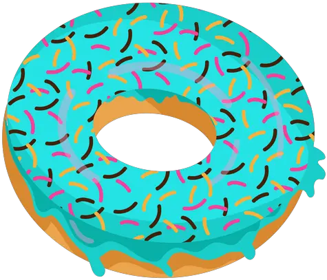 Blue Glaze Doughnut Illustration Transparent Png U0026 Svg Circle Donut Transparent Background