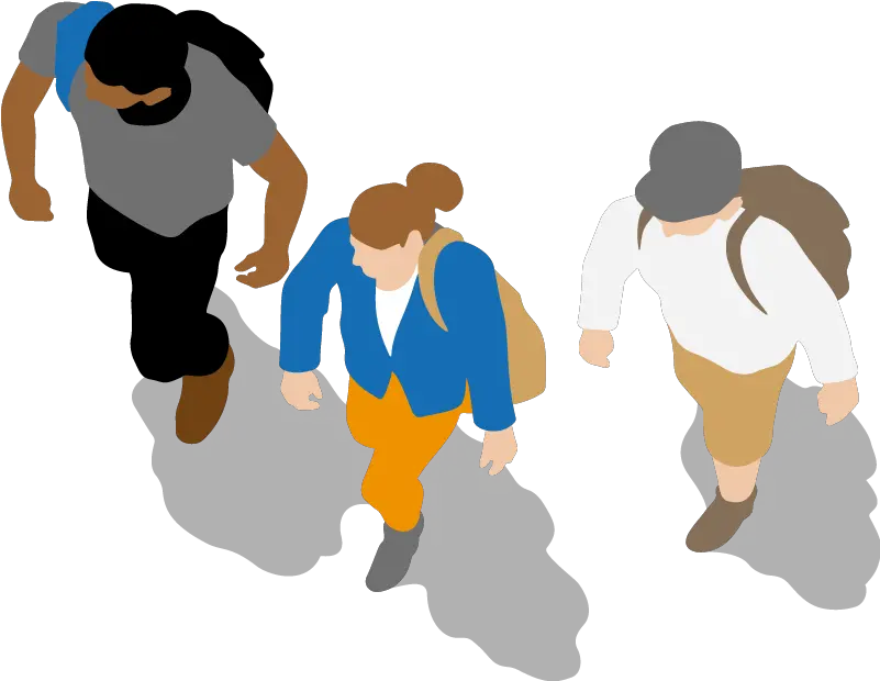 Download Hd People Walking People Walking Png Cartoon Png People Top View Silhouette People Walking Png