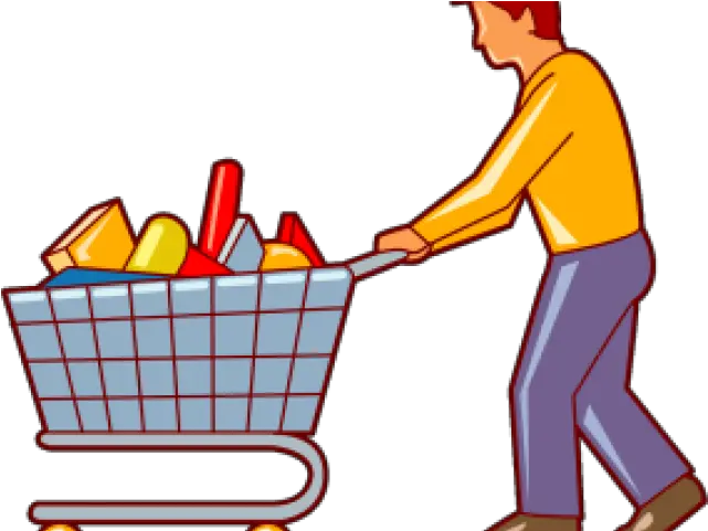 Cartoon Pushing Shopping Cart Png Clipart Full Size Transparent Background Cartoon Shopping Clipart Shopping Cart Png