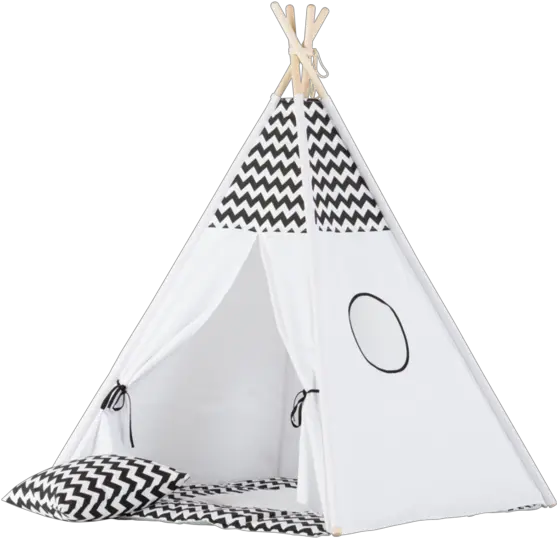 Chevron Teepee For Kids Black Wigiwama Chevron Full Size Tipi Png Chevron Png