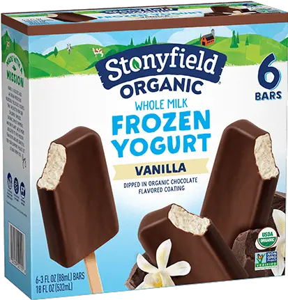 Frozen Yogurt Bars Vanilla Stonyfield Frozen Yogurt Bars Png Frozen Yogurt Png