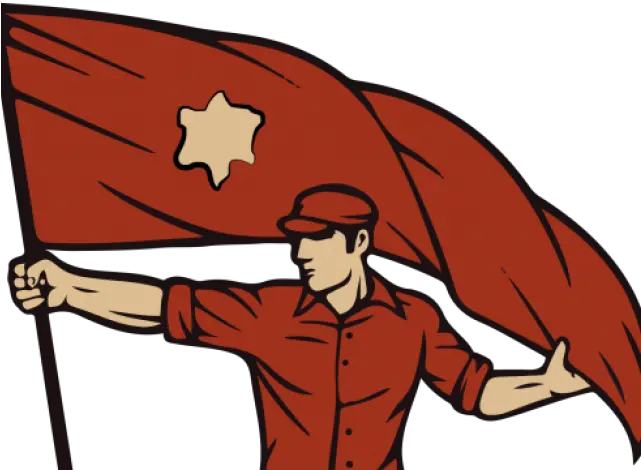 Man Holding Communist Flag Rise Of Congress Socialist Party Png Communist Flag Png