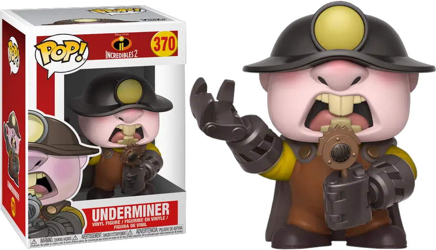 Underminer Funko Pop Disney Incredibles 2 Underminer 370 Png Incredibles 2 Png