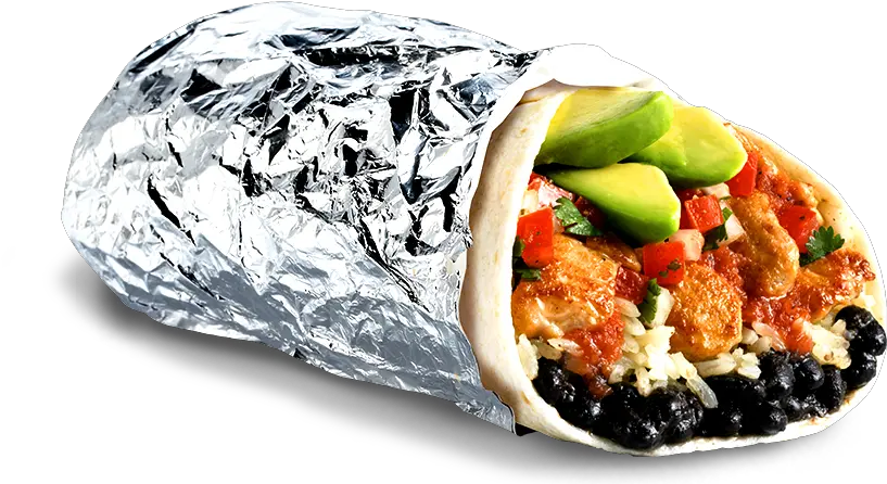 Chipotle Burrito Png Chicken Avocado Burrito Del Taco Chipotle Png