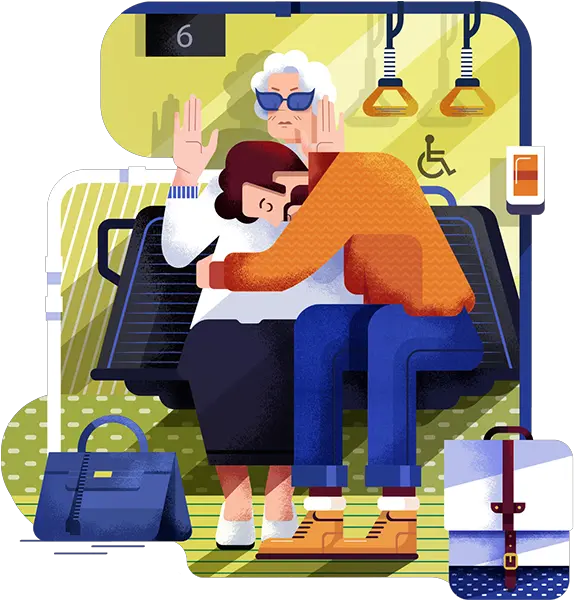 Thank You Old Lady Old Lady In Bus Animation Png Old Lady Png