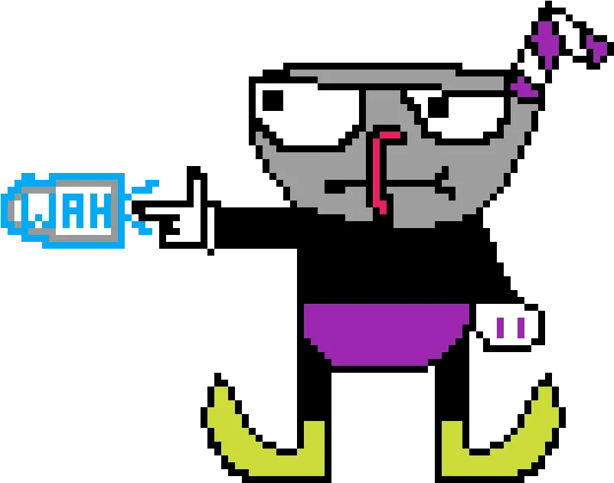 Pixilart Waluigi In The Style Of Cuphead By Pizzaboxxx Waluigi Cuphead Png Cuphead Logo Png