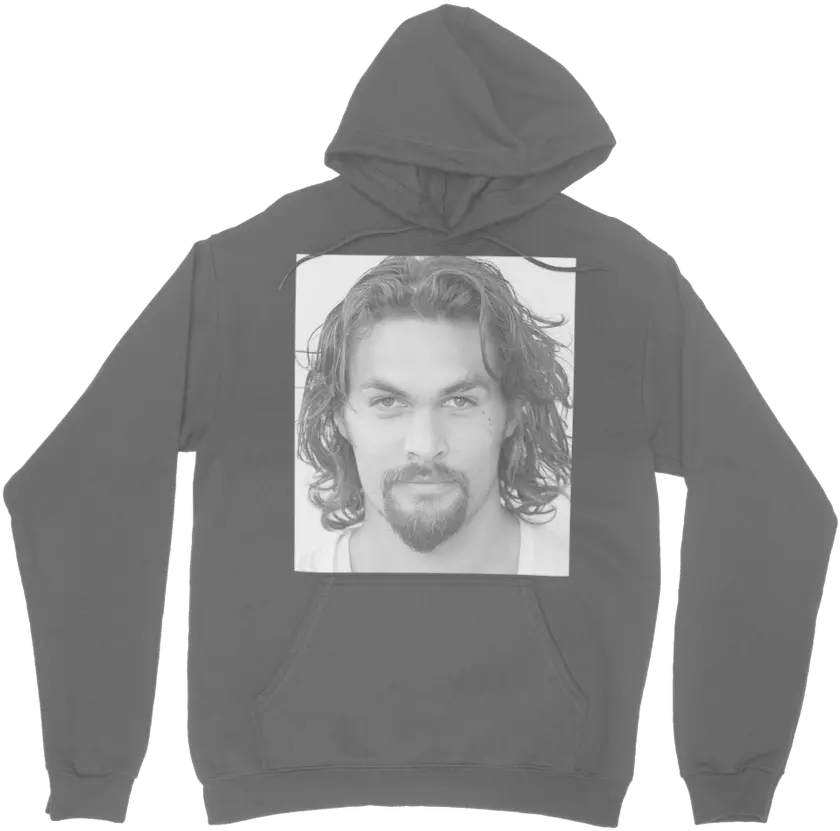 Jason Momoa Actor Portrait Bw 16x12 Hoodie Png Jason Momoa Png