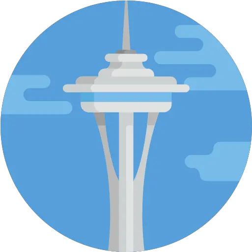 Space Needle Free Monuments Icons Vertical Png Needle Icon